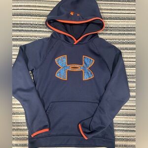 Under Armour Dark Blue Sweatshirt with Bright Orange Details